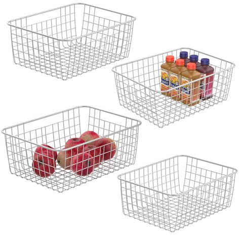 Buy Wire Storage Baskets Ispecle 4 Pack Large Metal Wire Baskets