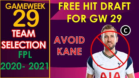 FPL FREE HIT DRAFT BLANK GAMEWEEK 29 TEAM SELECTION GW 28 TEAM