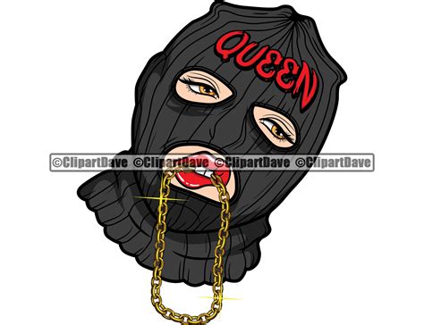 Clipart Cartoon Illustration Ski Mask Girl For Digital Logo 46 Off