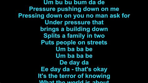 Under Pressure Queen Lyrics