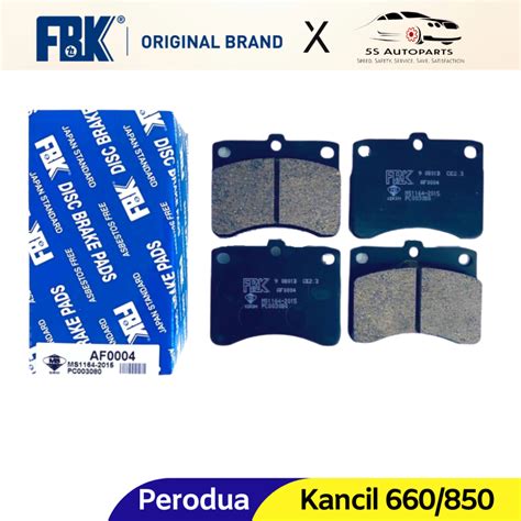 FBK Kancil Front Disc Pad Set AF0004 1 SET 4 PCS Shopee Malaysia