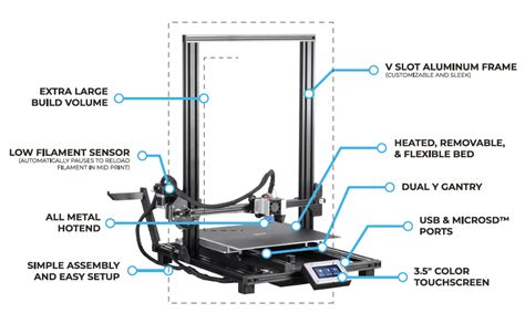 Monoprice MP10 3D Printer Black With 300 X 300 Mm Magnetic Heated