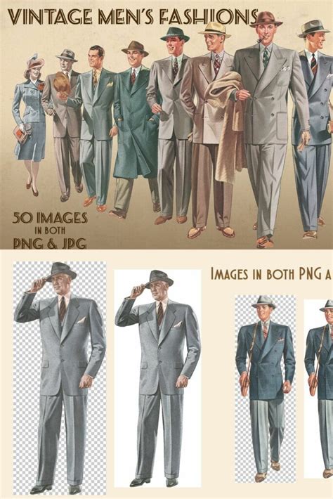 Vintage Men's Fashions – MasterBundles