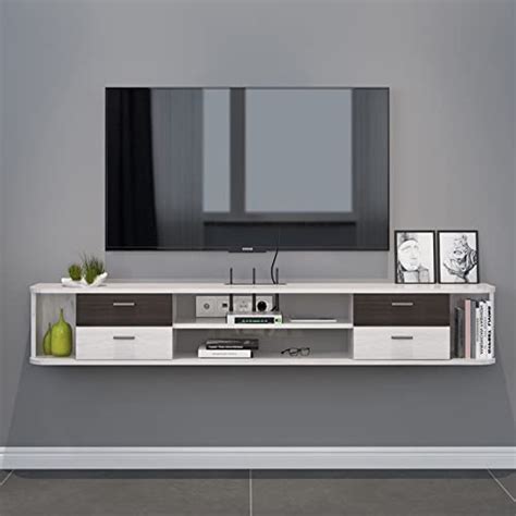 Pmnianhua Floating Tv Stand Drawers Wall Mounted Floating Media