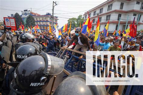 Monarchists Clash With Police In Nepal Nepali Pro Monarchy Protestors