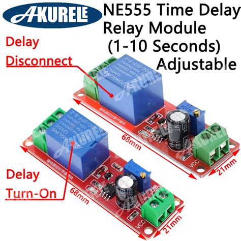 NE555 Time Delay Relay Module DC 12V DK555 Delayed Disconnect Turn On