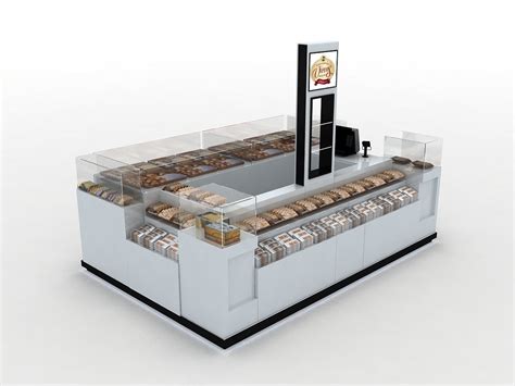 Simple Style Chocolate Kiosk Customize Retail Food Stall Design