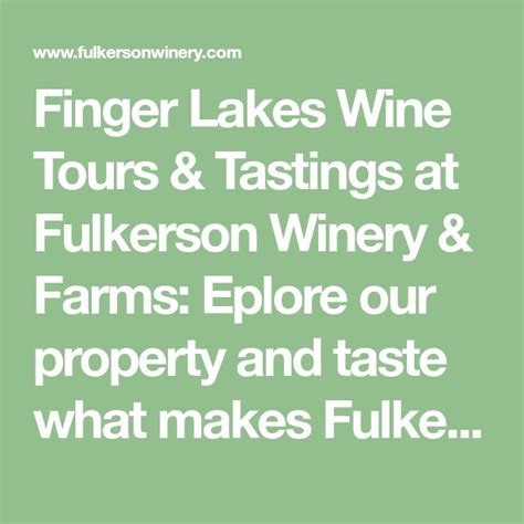 Finger Lakes Wine Tours And Tastings At Fulkerson Winery And Farms Eplore