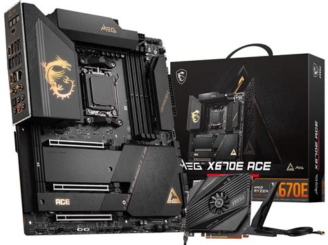 MSI MEG X670E ACE AM5 E ATX AMD Motherboard Newegg