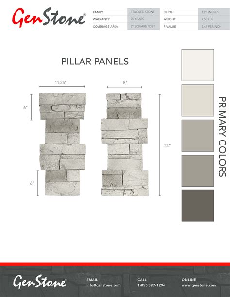 Arctic Smoke Faux Stone Pillars Genstone Usa And Canada