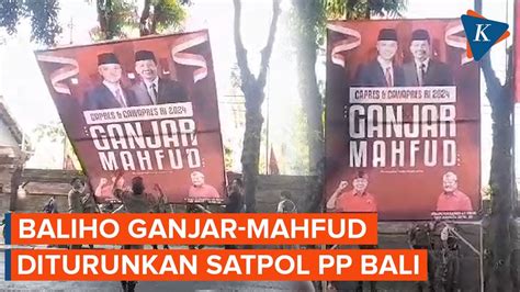 Jokowi Kunker Ke Bali Baliho Ganjar Mahfud Diturunkan YouTube