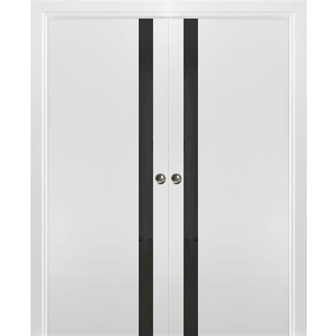 Sliding French Double Pocket Doors 56 X 84 Inches Planum 0040 White