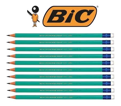 L Pis Preto Bic Evolution Sextavado C Borracha Hb C Unid Mercadolivre