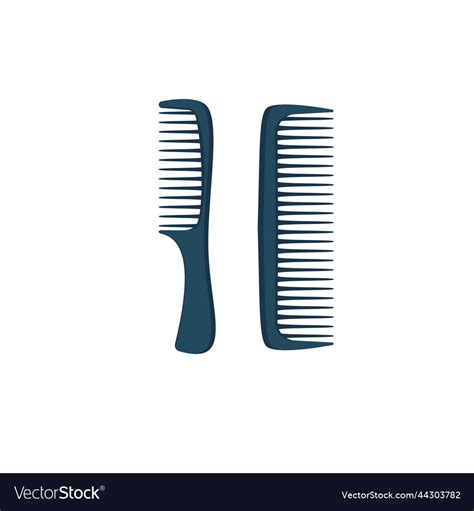 Cartoon Hair Brushes Hair Care Plastic Hair Combs Vector Image