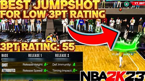 Best Jumpshot For Low 3 Point Rating I’m Getting Greens With A 55 3 Point Rating In Nba 2k23