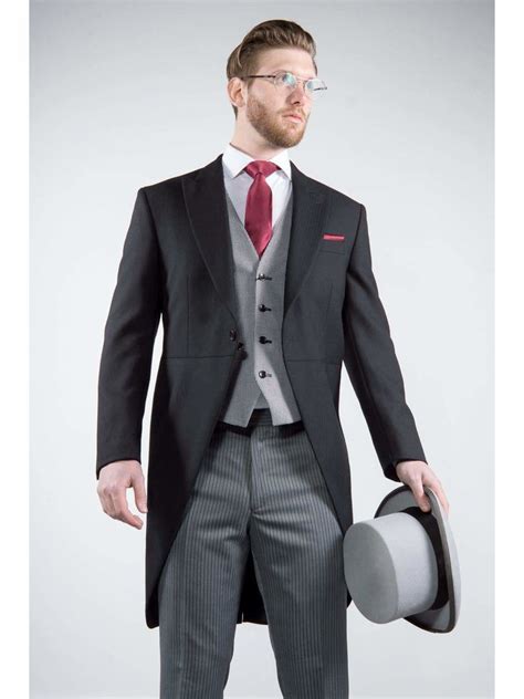 Torre Classic Black Herringbone Morning Suit Package