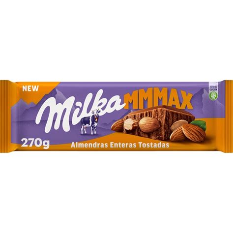 Mmmax Chocolate Con Leche Y Almendras Enteras Tostadas Tableta G