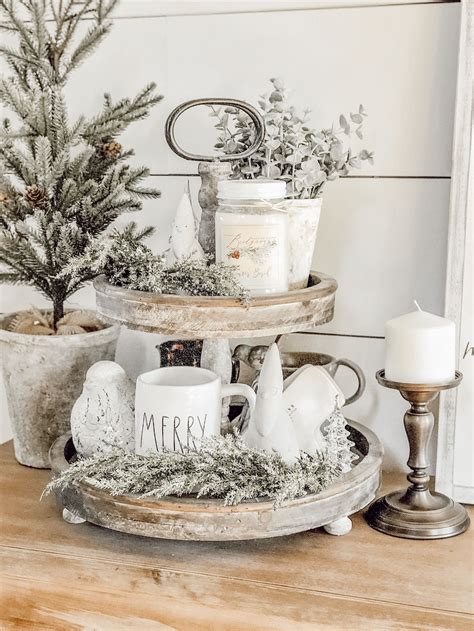 A Farmhouse Cottage Christmas Home Tour White Cream Dark Green And