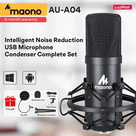 MAONO AU A04 Updated A04E USB Microphone Kit 192KHZ 24BIT Professional