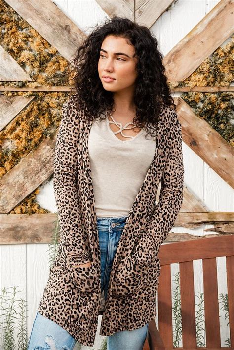 The Cutest Leopard Open Cardigan In Leopard Print Cardigan