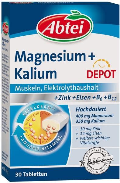 Abtei Magnesium Kalium Depot Tabletten 30 Stk Angebote Auf