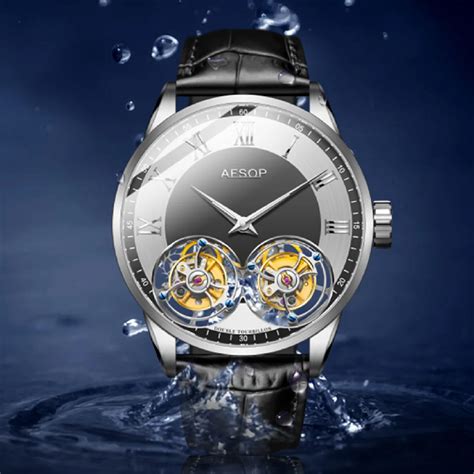 Aesop New Double Flying Tourbillon Men S Waterproof Mechanical Watches