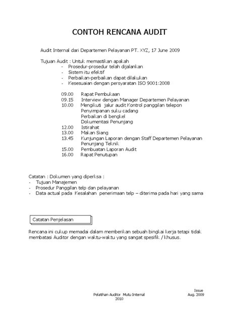 03 Contoh Rencana Audit 1 Pdf