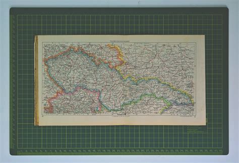 1929 Vintage Czechoslovakia Map