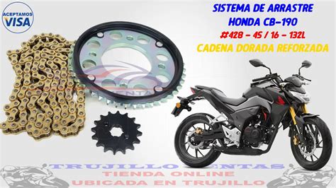 Sistema De Arrastre Honda Cb190 Kit Arrastre Cb190r Tv S 130 00 En