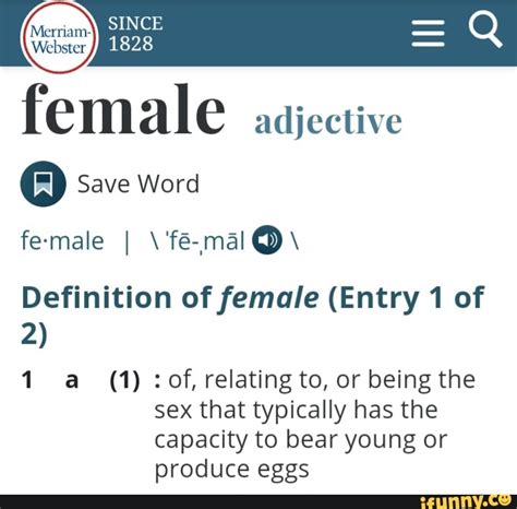 Since 1828 Female Adjective Save Word Female I Fee Mal Definition Of Female Entry 1 Of 2 1