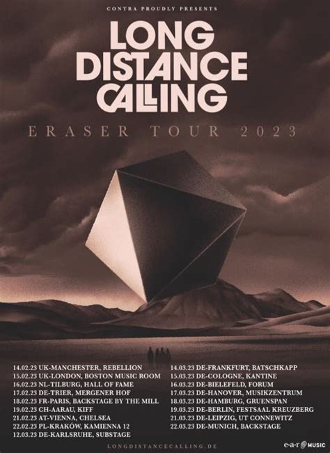 News Long Distance Calling K Ndigen Eraser Europa Tour F R An