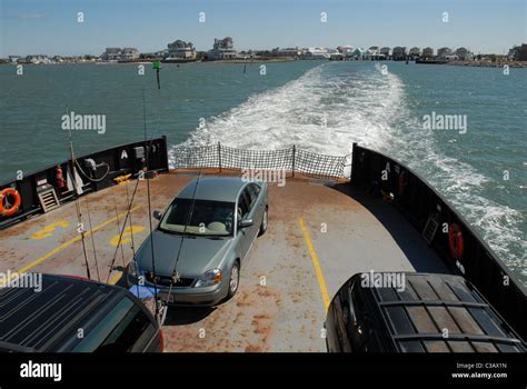 Cars aboard a NC Ferry headed for Ocracoke Island Stock Photo - Alamy