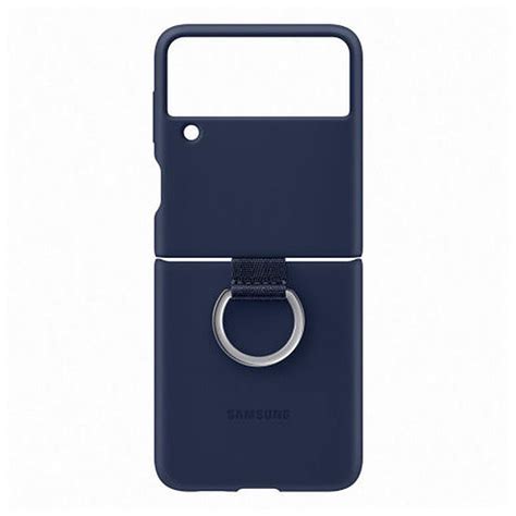 Samsung Coque Silicone Anneau Bleu Galaxy Z Flip 3 Coque Et Housse