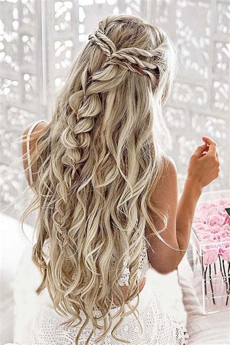 10 Pretty Braided Hairstyles For Wedding Wedding Hair Styles With Long Hair