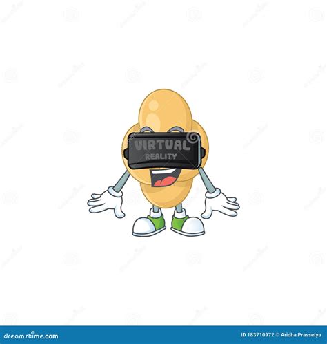 Caricature Picture Of Bordetella Pertussis Playing A Game Using Virtual