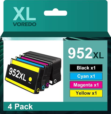 Voredo 952xl Ink Cartridges Combo Pack Replacement For Hp 952 High Yield Work With