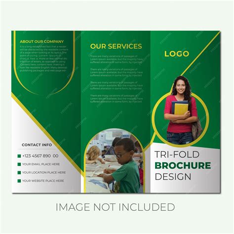 Premium Vector Vector Trifold Brochure Design Template