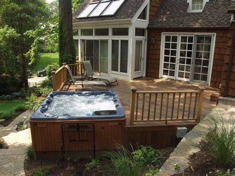 15 Great Ideas For Decks Hot Tub Backyard Hot Tub Patio Hot Tub Outdoor