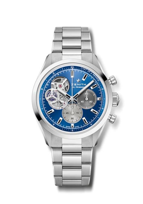 Zenith M Chronomaster Open Stainless Steel Blue