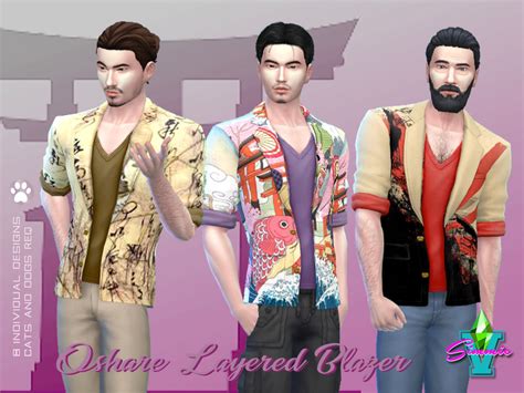 The Sims Resource Simmiev Oshare Layered Blazer