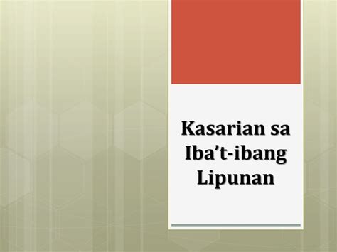 Ap10 Ibat Ibang Kasarian Sa Lipunan PPT