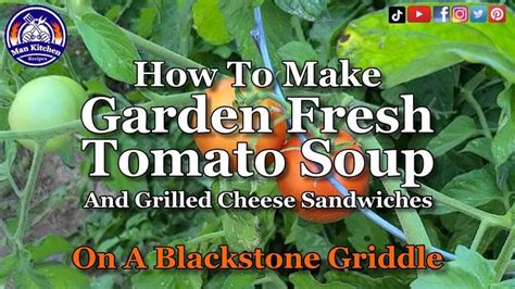 How To Make Garden Fresh Tomato Soup And Grilled Cheese Sandwiches On A Blackstone Griddle