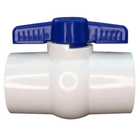 Everbilt 1 1 2 In PVC Sch 40 Slip X Slip Ball Valve PVCBV112 The