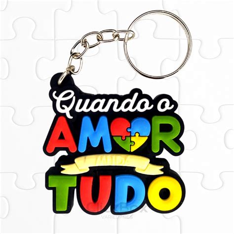 Chaveiro Emborrachado Autismo Autista Alto Relevo Shopee Brasil