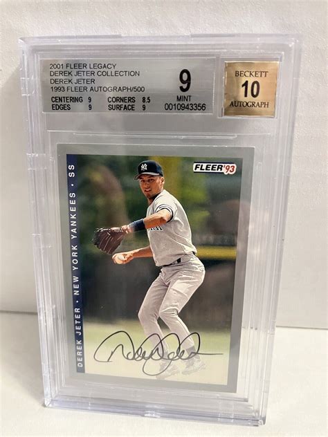 2001 Fleer Legacy Derek Jeter Collection 1993 Fleer Autograph 500 EBay