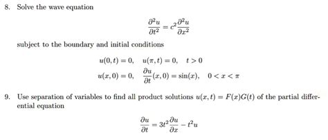 Solved Solve The Wave Equation 02u 02u C2 Dt2 Dx2 Subject To The