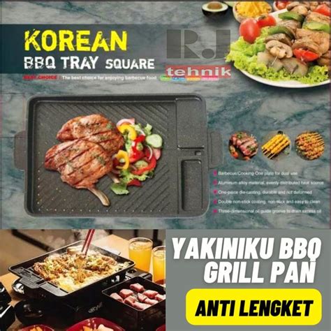 Jual Yakiniku Grill Pan Alat Panggangan Daging Korean Bbq Tray Square