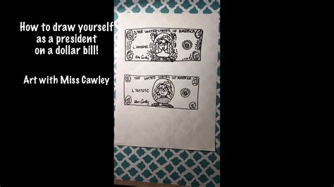 How To Draw Yourself On A Dollar Bill Youtube