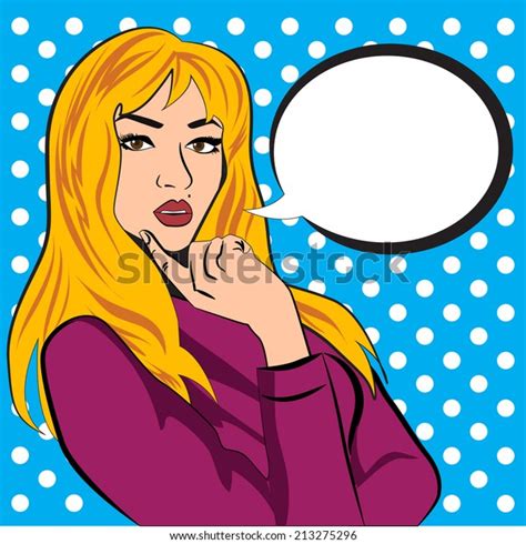 Pop Art Blonde Woman Stock Vector Royalty Free Shutterstock