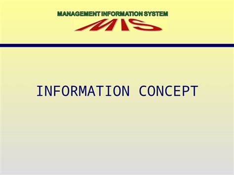 Ppt Information Concept Syllabus Data And Information Meaning And